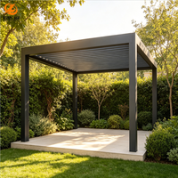 Pergola bioclimatique en aluminium pour extérieur, toit à lamelles motorisées, supports de pergola en métal, ensemble complet de supports d'angle
