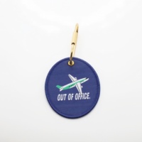 Étiquette de bagage personnalisée en vrac, en forme ovale, tissée, avec broderie, design gratuit, pour cadeau d'artiste, porte-clés, jet tag