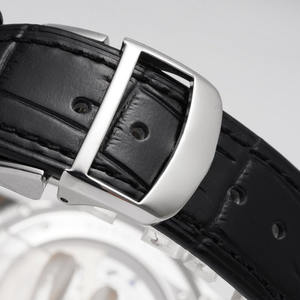 Vente en gros de montres mécaniques entièrement automatiques pour hommes, étanches, avec bracelet en cuir, et de montres simples pour affaires - Product Image 3