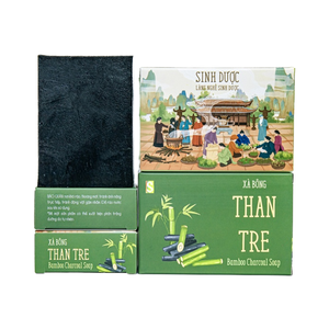 Savon à base de plantes au charbon de bambou savon à base de plantes naturel Premium solide traité à froid antibactérien blanchissant savon contre l'acné OEM ODM Vietnam - Product Image 1