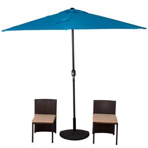 <span class=keywords><strong>Parasol</strong></span> de jardin semi-circulaire de 2,7 m - <span class=keywords><strong>Parasol</strong></span> de balcon <span class=keywords><strong>demi</strong></span>-rond avec manivelle, protection solaire pour usage extérieur - Product Image 6