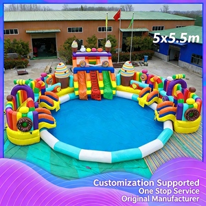 Splendide parc aquatique gonflable d'extérieur, toboggan aquatique gonflable géant commercial pour enfants, équipement de divertissement aquatique - Product Image 5