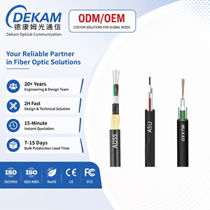 Cable de <span class=keywords><strong>Fibra</strong></span> Óptica Aérea ADSS de 12 Núcleos G657A2, Duradero, Resistente a la Flexión, Totalmente Dieléctrico - Product Image 1