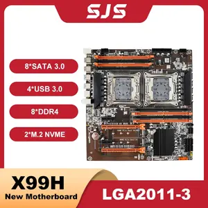 SJS DDR4 Motherboard CPU, komputer PC CPU 128GB Intel Xeon E LGA2011 Mainboard X99 Dual