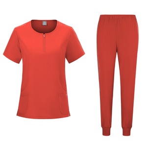 Women's Surgical Scrub Set Moisture Wicking Knitted Split Uniform Hospital Nurse Wear S XXL - Product Image 2