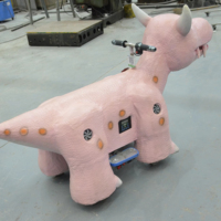 Modèle de scooter animatronique électrique personnalisé à monnayeur pour enfants, en forme de dinosaure, pour parcs d'attractions et centres commerciaux