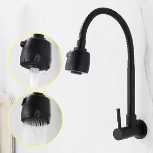 Grifo de Cocina Moderno de Agua Fría, de un Solo Orificio, con Cabezal de Pulverización Multifunción, Color Negro, Superventas en el Medio Oriente - Product Image 2