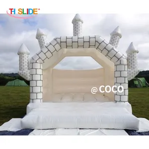 Коммерческий класс 4x3 м надувной домик для прыжков для детей Бесплатная доставка воздуха Премиум Белый замок для продажи