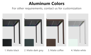 Pérgola Abatible de Aluminio con Techo de Láminas Retráctiles, Pérgola Bioclimática Económica para Patio y <span class=keywords><strong>Terraza</strong></span> - Product Image 6