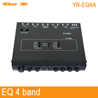 Égaliseur graphique 4 bandes haute fidélité Zhan Di Factory Direct, préamplificateur de voiture 12V, subwoofer, garantie 1 an, EQS755
