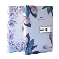 Carnet de notes personnalisé avec impression sur mesure, couverture en cuir A5, planificateur quotidien rechargeable, journal non daté avec serrure, cahier de travail