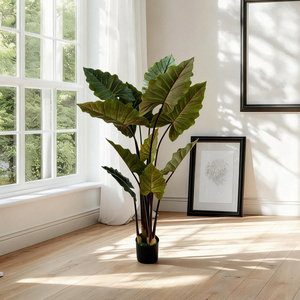 Planta Artificial Decorativa <span class=keywords><strong>de</strong></span> <span class=keywords><strong>Alocasia</strong></span>, Planta Artificial <span class=keywords><strong>de</strong></span> Taro Arcoíris con Tacto Real, Bonsái para Decoración <span class=keywords><strong>de</strong></span> Interiores del Hogar, Otras Decoraciones para Bodas - Product Image 5