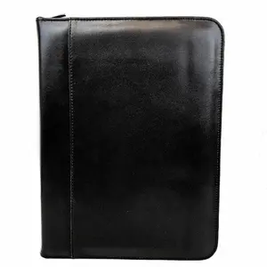 Factory Prijs Custom Lederen Business Ritssluiting Portfolio Case Organizer Bestandsmap A4 HHD-0196