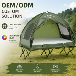 Tente <span class=keywords><strong>double</strong></span> ultra-légère quatre saisons <span class=keywords><strong>pour</strong></span> le <span class=keywords><strong>camping</strong></span> en plein air, en tissu Oxford imperméable, résistante à la pluie et à l'humidité, <span class=keywords><strong>lit</strong></span> pliant <span class=keywords><strong>pour</strong></span> - Product Image 1