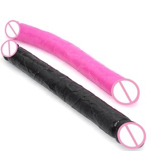 Jouets sexuels LUUK Fetish Fantasy Double Delight Vagina, gode double extrémité de 16,9 pouces pour femme, utilisation <span class=keywords><strong>en</strong></span> trio - Product Image 5