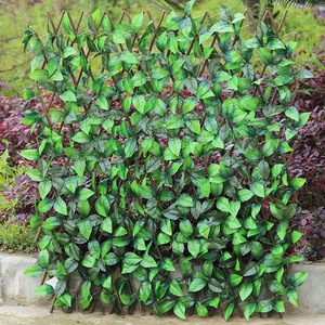 Clôture en bois avec plantes artificielles, séparateur de jardin, décoration extérieure, durable, résistant aux UV - Product Image 6