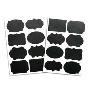 Venta al por mayor barato negro impermeable reutilizable PVC pizarra pegatinas para especias tarro botellas troquelado en forma de pizarra etiquetas adhesivas - Product Image 3