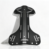 Accessoire de plaque dorsale en fibre de carbone pour BCD de plongée, compatible avec harnais de plongée Oxycheq Sub Gravidade Xdeep Sidemount Tanque Unico