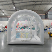 Maison gonflable transparente commerciale de bulle de PVC avec la tente gonflable de bulle de partie extérieure d'enfants de ballons avec le fond plein d'entrain