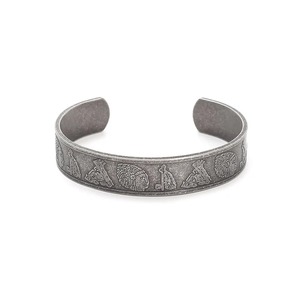 Yunnique Brazalete Abierto de Acero Inoxidable para Hombre, Plata Tibetana con Grabados del Antiguo Faraón Egipcio, Brazalete Vikingo de Moda, Joyería de Regalo - Product Image 5