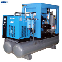 Compresseur d'air compact à vis rotative à économie d'énergie de vente chaude 50Hz/60Hz réservoir jumeau triphasé capacité de 143Gal à faible bruit Ghh Ac