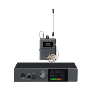 Sistema de Monitoreo Inalámbrico con Sensor Infrarrojo AC100, Auriculares Intrauditivos Estéreo, Conector XLR Gris, Micrófono de Karaoke Portátil Ligero - Product Image 1