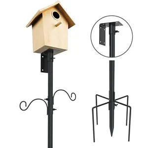 JH-Mech verstellbarer Kolibri Bird Feeder Post Support Rod Universal ständer Set mit 2 hängenden Pflanzen halterungen