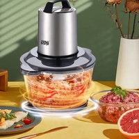 STAR VDE – hachoir à aliments rapide multifonctionnel ST-5508, hachoir à légumes, bol en verre 3L, hachoir à viande