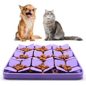 Pet Snuffle Mat Training Dog Find Food Anti Choking Slow Feeding Pet Sniffing Pad Silicone Snuffle Mat For Dogs With Flower