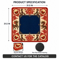 Tapis de souris en néoprène souple de 31,5 pouces avec bords cousus, tapis de jeu de Mahjong, idéal pour un cadeau, livraison DDP