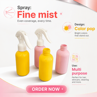 Flacon vide en PET pour lotion avec pompe à gel et pulvérisateur à gâchette, idéal pour sérum, soin de la peau et savon liquide