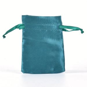 Bolsa de Regalo de Satén Negro con Cordón de Seda 100% de Alta Calidad con Logotipo de Ropa para Empaque Textil - Product Image 5