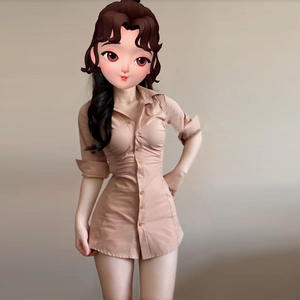 Robe chemise décontractée en mousseline amincissante et lissante pour femme, taille naturelle, imprimé léopard, col en V, coupe trapèze mi-longue, design sexy, printemps - Product Image 3