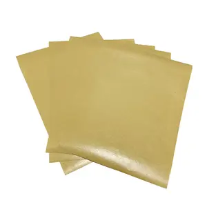 Muestra gratis de doble cara, precio bajo, tamaño personalizado, papel de color marrón termofusible, papel de liberación de silicona reutilizable recubierto de PE para pegatina