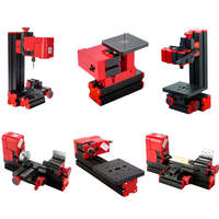 Mini-machine-outil combinée six-en-un pour l'enseignement créatif : Micro-outils, tours, fraiseuses, meuleuses, scies.