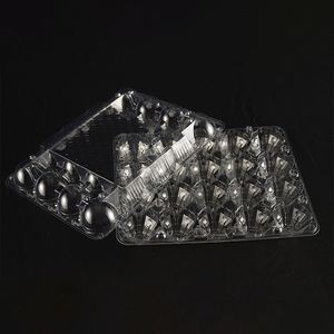 Customized Logo 20 Cells 100% Recyclable Transparent Disposable Split Egg Carton for Supermarket Free Samples - Product Image 2