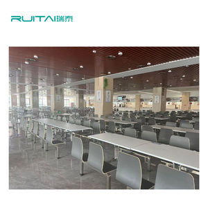 RUITAI-Ensemble table et chaises empilables de cafétéria, design ergonomique pour l'école et la <span class=keywords><strong>cantine</strong></span> des employés, solution peu encombrante - Product Image 6