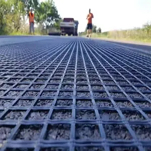 LuMling Customized High Quality Fiberglass Geogrid Soil Reinforcement Fiberglass Geogrid For Asphalt Road Construction