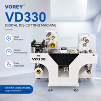 Machine de découpe numérique de haute précision Vorey VD330, laminateur automatique à rouleaux pour la finition des étiquettes imprimées