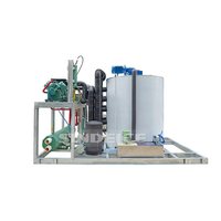 Machine à glace en paillettes industrielle de grande capacité 10 tonnes, haute efficacité pour la conservation des fruits de mer avec PLC