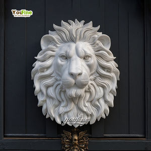 Gros Décor Sculpture Sur <span class=keywords><strong>Pierre</strong></span> Marbre <span class=keywords><strong>Lion</strong></span> Sculpture <span class=keywords><strong>de</strong></span> Tête - Product Image 1