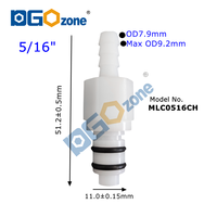 DGOzone – Raccord rapide à prix d'usine avec robinet d'arrêt, raccord cannelé 1/4, 5/16, 3/8 en POM et EPDM, sans fuite, pour air et eau