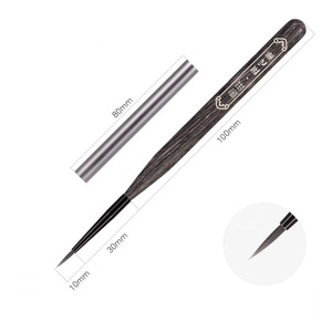 Ingéniosité série manucure professionnelle Nail Art ensemble <span class=keywords><strong>de</strong></span> pinceaux haute PBT Nylon Gel Liner brosse ovale en bois peinture brosse sertie - Product Image 3