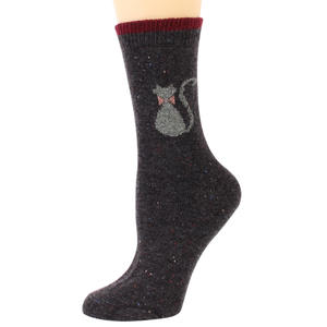 נשים חורף נשים באמצע עגל גרביים חמודים רך חמוד נקבה עיצוב צוות שימוש יומיומי שמלה סיטוני דק דק. סדר 12 זוגות - Product Image 5