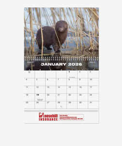 Calendrier mural spirale personnalisé 2027 avec logo, thème faune, 11x9,625 pouces – Cadeau promotionnel personnalisé, meilleur rapport qualité-prix, vente en gros, haute qualité - Product Image 3