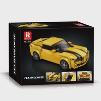Reobrix 218, 327 Piezas, Nuevo Modelo de Auto Deportivo Roadster, Simulación de Apariencia, Rompecabezas de Ensamblaje, Juego de Bloques de Construcción para Niños
