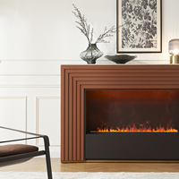 KURCH Direct usine Cheminée électrique 1500MM avec étagère, télécommande, protection contre la surchauffe, flammes réalistes, pour hôtel