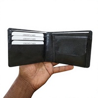 Dompet Saku Ramping Kulit Sapi Asli Fashion Pria Pola Bintang Terbuka Pendek Tahan Air Penyerap Keringat Bordir Huruf 4