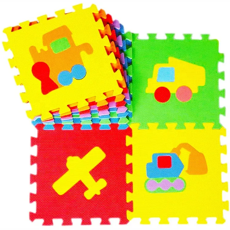 Alfombrilla de rompecabezas de piso con números de dibujos animados, 36 Uds., espuma EVA, juguetes educativos de aprendizaje, rompecabezas de alfabeto entrelazado, baldosas para bebés y niños