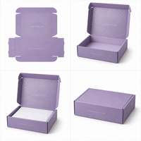 Boîte cadeau cosmétique personnalisée imprimée, boîte d'emballage de maquillage à la lavande avec logo en feuille d'argent, vente en gros directe d'usine OEM